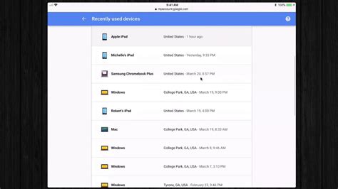 myaccount google device activity.